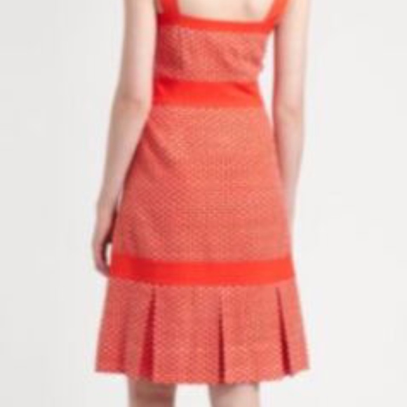 NWT $395 Tory Burch 'Berdine' Orange / White Printed Dress in size 2! - Picture 4 of 6